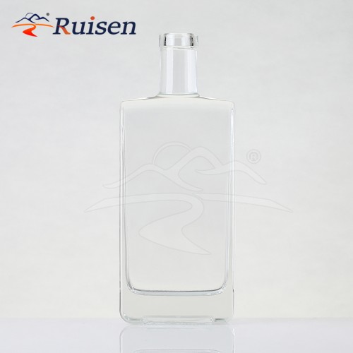 500ml High Quality Rectangle Liquor Empty Glass Bottle Whisky Glass Wine Bottle