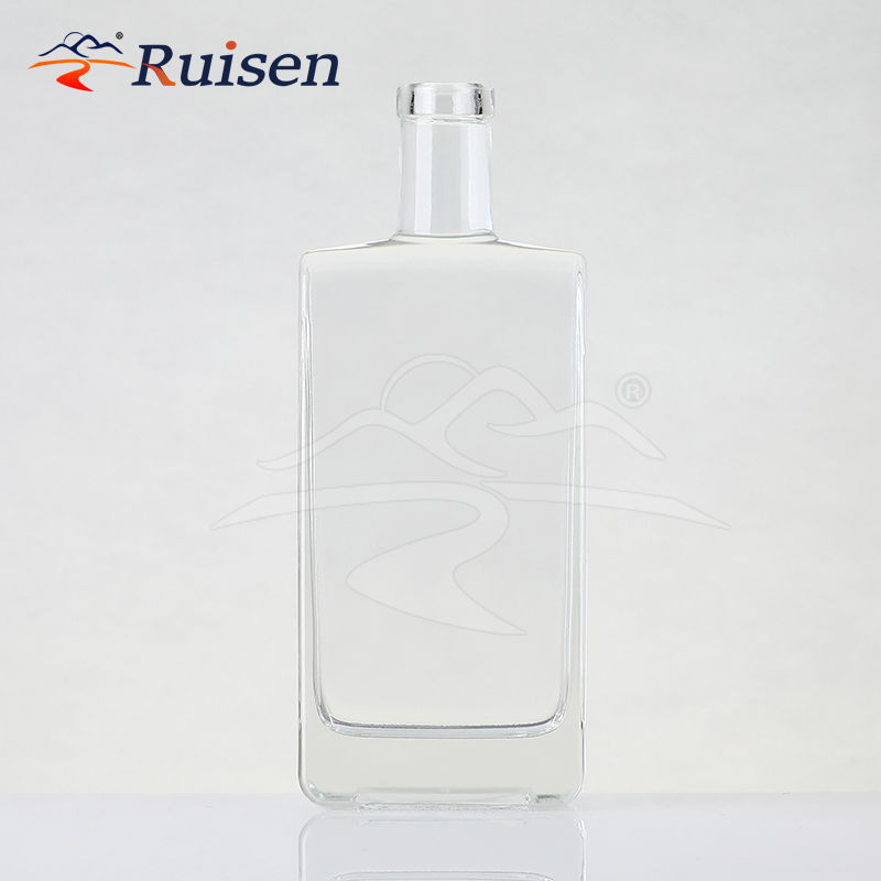 500ml High Quality Rectangle Liquor Empty Glass Bottle Whisky Glass Wine Bottle