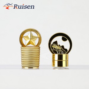 Customizable Luxury Perfume Bottle Cap Elegant Deer Design ABS Luxury Metal Cap Weighted Screws Animal Creative Perfume 