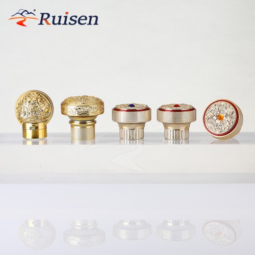 Customized Luxury Perfume Bottle Cap Lid Various Colors 15mm Zinc Alloy Custom Metal Zamac FEA