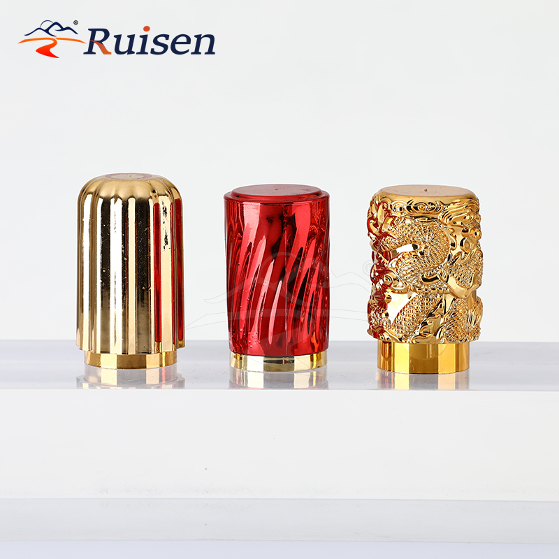 Custom Premium Metal Perfume Bottle Cap Uniquely Shaped Lid Premium Metal Cap with Embossing 