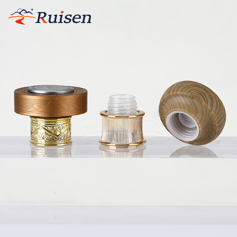 Custom Made Logo Printing Cover Aluminum Luxury Metal Zinc Alloy Perfume Bottle Cap 