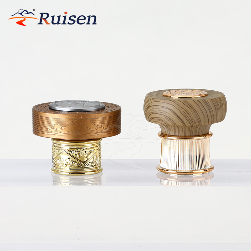 Custom Made Logo Printing Cover Aluminum Luxury Metal Zinc Alloy Perfume Bottle Cap 