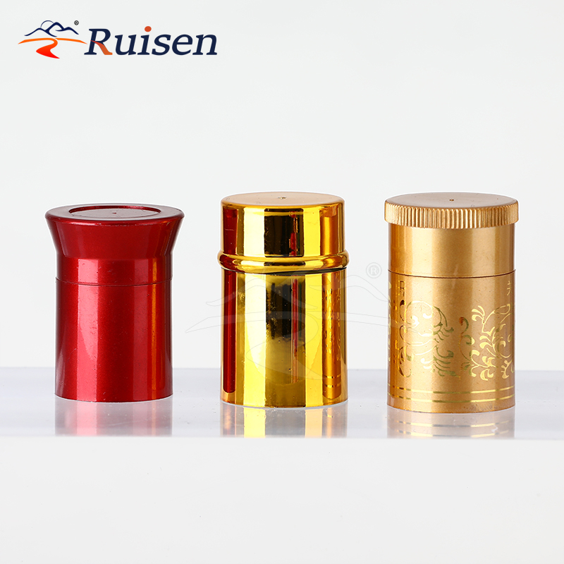 Premium 33*47mm Aluminum-Plastic Non-Refillable Liquer Bottle Caps Top Open Premium Lids for Glass Bottles 
