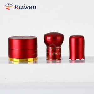 Luxury 18/410 Red Top Lids Aluminum Dropper Cap for Essential Oil Bottle 