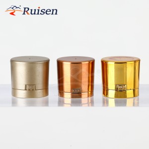 EU-Beauty High Quality Wholesale Luxury Perfume Bottle Cap pink Black Silver Glod Aluminum Perfume Cap with Magetic Insert 