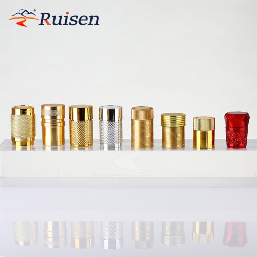 Print logo Plastic Non Refillable Wine Liquor Spirits Gin Whisky Vodka Bottle Screw Cap Lid