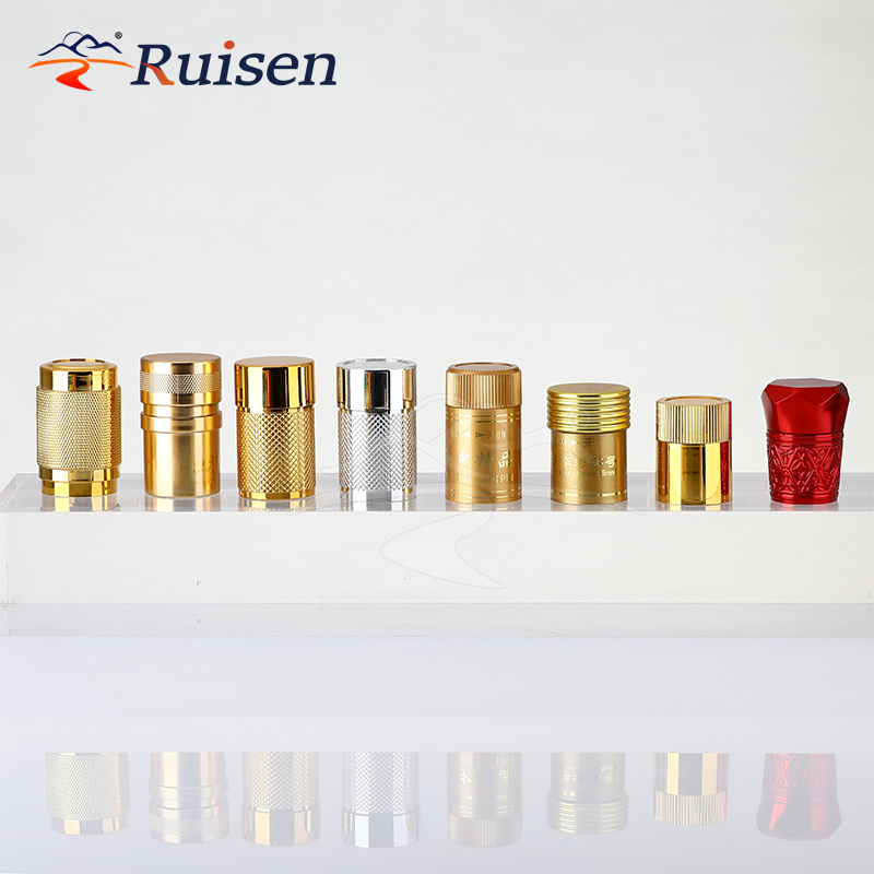 Print logo Plastic Non Refillable Wine Liquor Spirits Gin Whisky Vodka Bottle Screw Cap Lid 