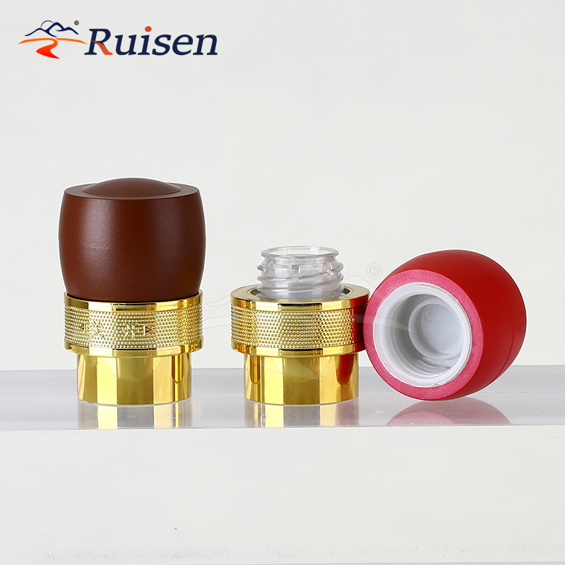 Custom Wood Glass Metal Aluminum Cap Cork Spirit Liquor Vodka Brandy Wine Bottle Cap Cork Round Square Glass Bottle 