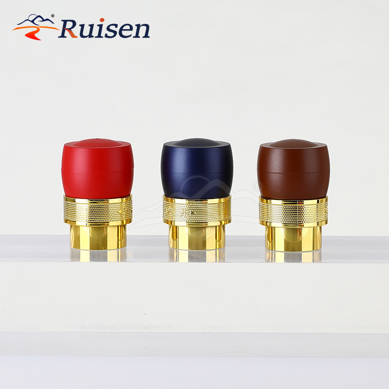 Custom Wood Glass Metal Aluminum Cap Cork Spirit Liquor Vodka Brandy Wine Bottle Cap Cork Round Square Glass Bottle 