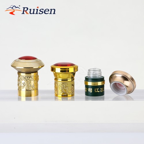 Luxury Empty Perfume Glass Bottle Cap Metal Zamac Perfume Cap High End 15mm Metal Zinc Alloy Perfume Bottle Caps