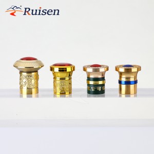Luxury Empty Perfume Glass Bottle Cap Metal Zamac Perfume Cap High End 15mm Metal Zinc Alloy Perfume Bottle Caps 