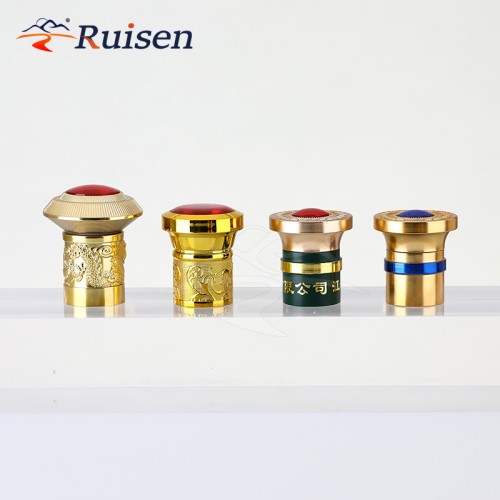 Luxury Empty Perfume Glass Bottle Cap Metal Zamac Perfume Cap High End 15mm Metal Zinc Alloy Perfume Bottle Caps