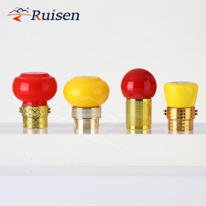 3D Printing Perfume Zamac Metal 15Mm Empty Perfume Bottle Screw Cap Cap Gold Black Zamec Perfume Cap 