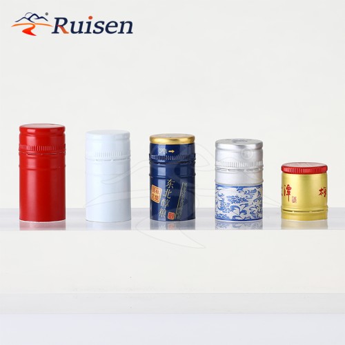 Custom 30*60mm Pilfer Proof Tamper Whiskey Rum Vodka Spirits Alcohol Wine Aluminum Ropp Caps
