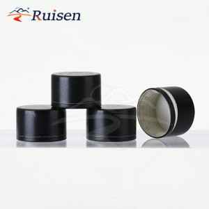 28/400 38/400 Round Edge Matte Black CR Cap Black Glass Jar Lids Child Resistant Cap/lids/closures With Vented Liner 
