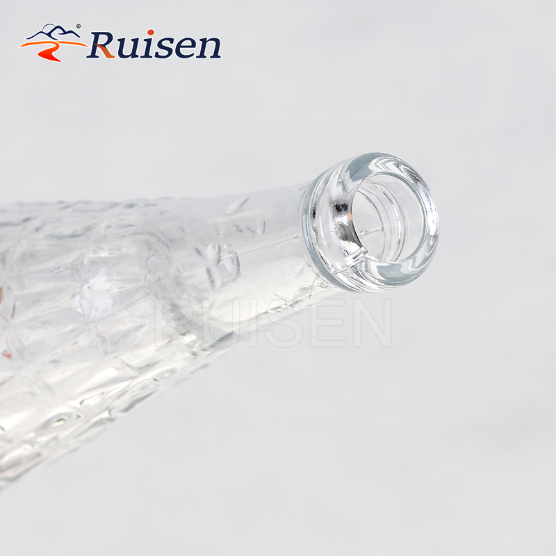 Luxury shaped empty glass drinking bottle wine drink juice 750ml 