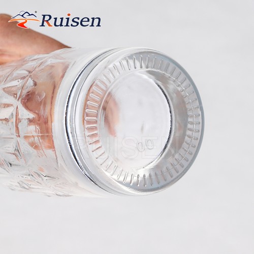 Luxury shaped empty glass drinking bottle wine drink juice 750ml