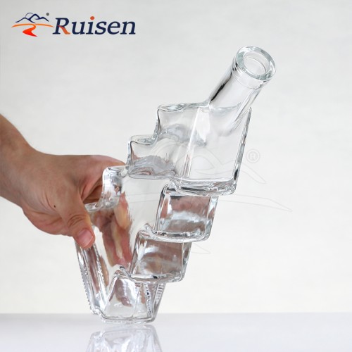 Christmas tree shaped glass fruit wine bottle 500ml