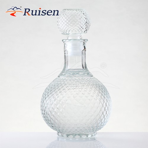 250ml 500ml 750ml 1000ml Factory Wholesale Transparent Homemade Whisky Brandy Dispenser Custom Empty Wine Bottle