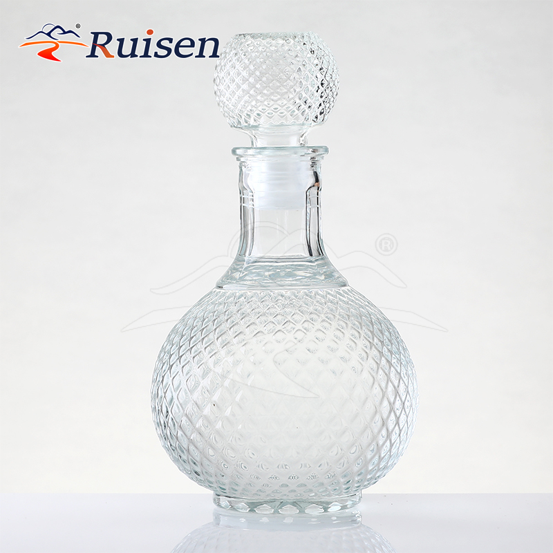 250ml 500ml 750ml 1000ml Factory Wholesale Transparent Homemade Whisky Brandy Dispenser Custom Empty Wine Bottle
