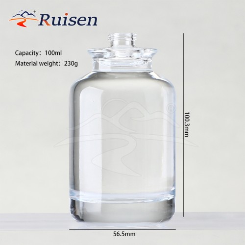 High Quality 30ml Round Perfume Bottle Luxury 50ml Empty Perfume Bottle With Crimp Spray Pump 100ml