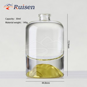 Unique Volcanic Rock Glass Perfume Bottle 30ml 50ml 100ml Thick Bottom Red Lid Pump Sprayer Cylinder Shape Packaging Parfum 