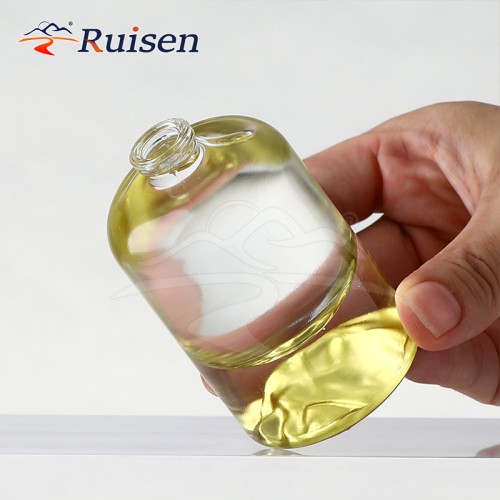 Unique Volcanic Rock Glass Perfume Bottle 30ml 50ml 100ml Thick Bottom Red Lid Pump Sprayer Cylinder Shape Packaging Parfum