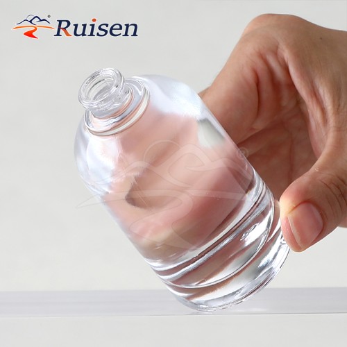Premium Thick Bottom 30ml 50ml 100ml Transparent Oil Pump Spray Bottle Glass Refillable Fine Mist Perfume Bottle