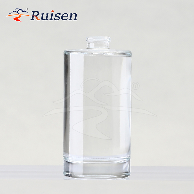 25ml 50ml 100ml Cylindrical Glass Perfume Packaging Bottle With Crimp Spray