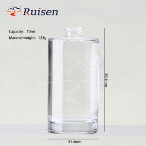 25ml 50ml 100ml Cylindrical Glass Perfume Packaging Bottle With Crimp Spray 