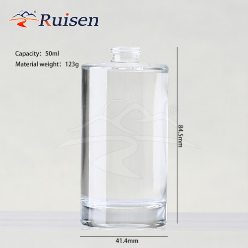 25ml 50ml 100ml Cylindrical Glass Perfume Packaging Bottle With Crimp Spray