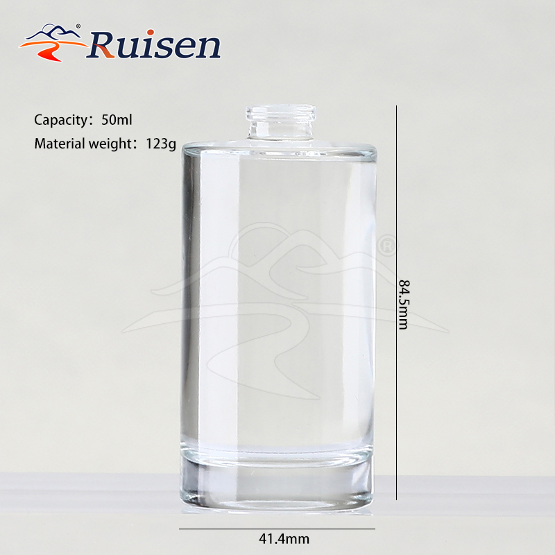 25ml 50ml 100ml Cylindrical Glass Perfume Packaging Bottle With Crimp Spray 