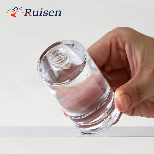 25ml 50ml 100ml Cylindrical Glass Perfume Packaging Bottle With Crimp Spray