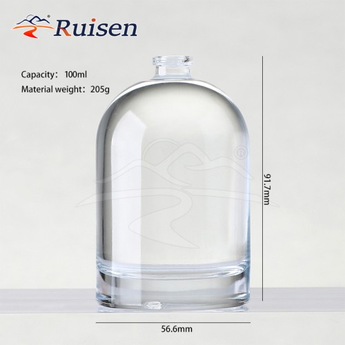 Spot Wholesale 100ml Fire Throw 15 Bayonet Perfume Bottle Crystal White Material Transparent Glass Empty Bottle Makeup Bottle