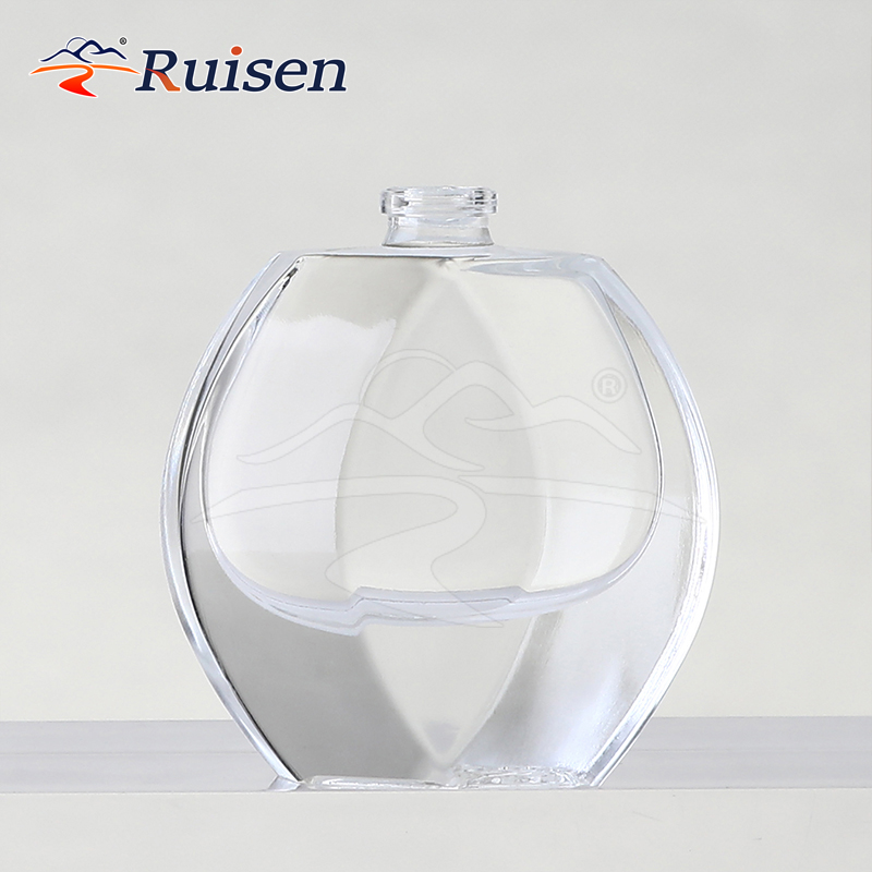 Luxury 30ml Clear Glass Perfume Atomizer Unique Crimp Neck Empty 1oz Fragrance Storage Cosmetics Bottle With Pump Sprayer