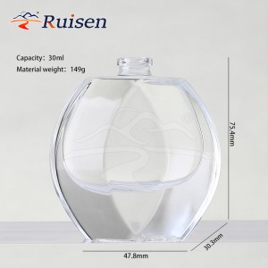 Luxury 30ml Clear Glass Perfume Atomizer Unique Crimp Neck Empty 1oz Fragrance Storage Cosmetics Bottle With Pump Sprayer 