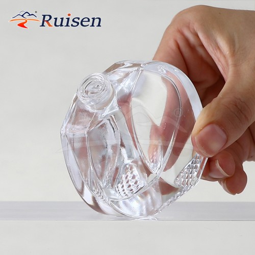 Luxury 30ml Clear Glass Perfume Atomizer Unique Crimp Neck Empty 1oz Fragrance Storage Cosmetics Bottle With Pump Sprayer