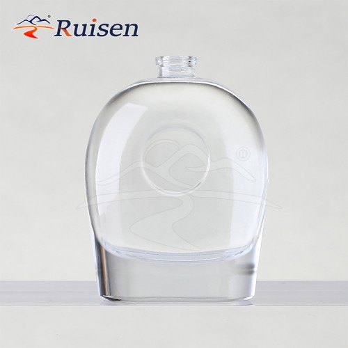 OEM 80ml Custom Glass Oval Perfume Bottle with Pump Sprayer Empty Perfume Bottles