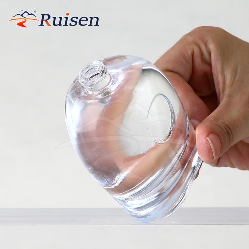 OEM 80ml Custom Glass Oval Perfume Bottle with Pump Sprayer Empty Perfume Bottles