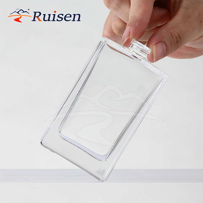 Factory Direct Sales 100ml Transparent Flat square Perfume Bottle Bayonet Glass Bottle Wholesale 