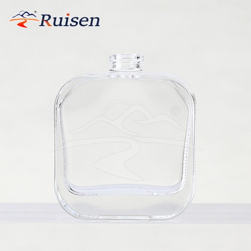 Customizable Square Glass Perfume Bottle Luxury Empty Refillable Container 30ml 50ml 100ml