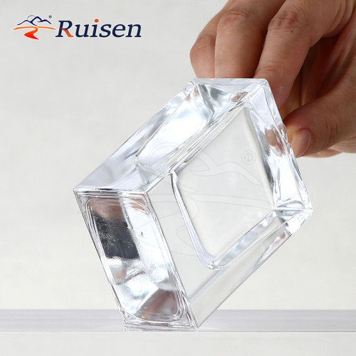 High Quality Empty Flat Square Crimp Luxury Perfume Spray Glass Bottle 50ml
