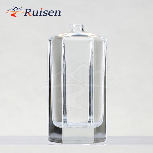 New Design 110ml Empty clear Hexagon Perfume Glass Bottle With 15mm Crimp Neck of G0021
