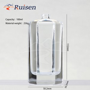 New Design 110ml Empty clear Hexagon Perfume Glass Bottle With 15mm Crimp Neck of G0021 