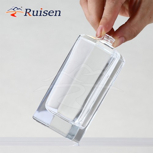 New Design 110ml Empty clear Hexagon Perfume Glass Bottle With 15mm Crimp Neck of G0021