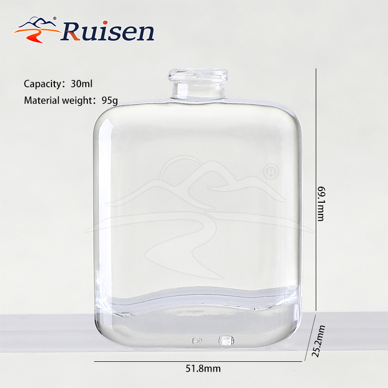 Newly Designed Special Shape Perfume Bottles - 30ml, 50ml, 100ml Premium Crimp Style, Included Cap & Box 