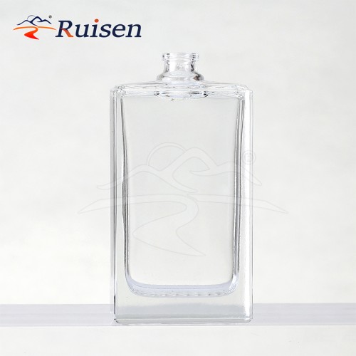 Factory Direct Sales 100ml Transparent Flat square Perfume Bottle Bayonet Glass Bottle Wholesale