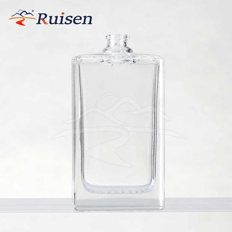 Factory Direct Sales 100ml Transparent Flat square Perfume Bottle Bayonet Glass Bottle Wholesale