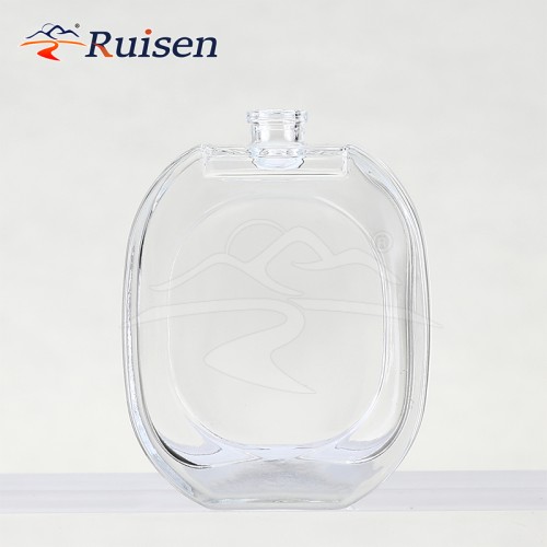 50ml Square Glass Perfume Bottle with Screw-Mouthed & Silk-Mouthed Roll Cap Personalized Cosmetic Empty Bottle Detachable